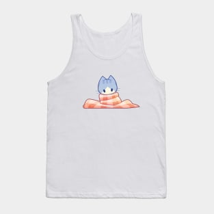 Scarf Cat Tank Top